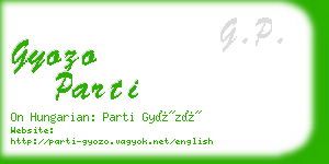 gyozo parti business card